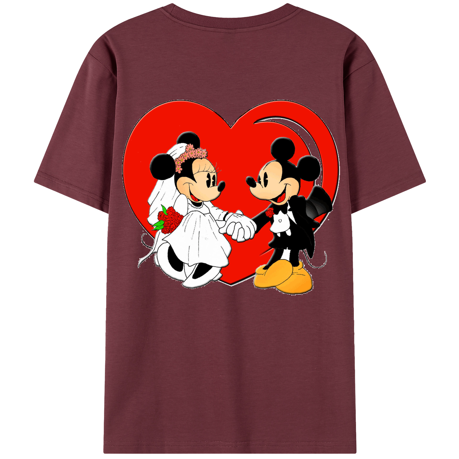 （画像用） ミッキーマウス Mickey Mouse 綿100％半袖Tシャツ（背面プリント）